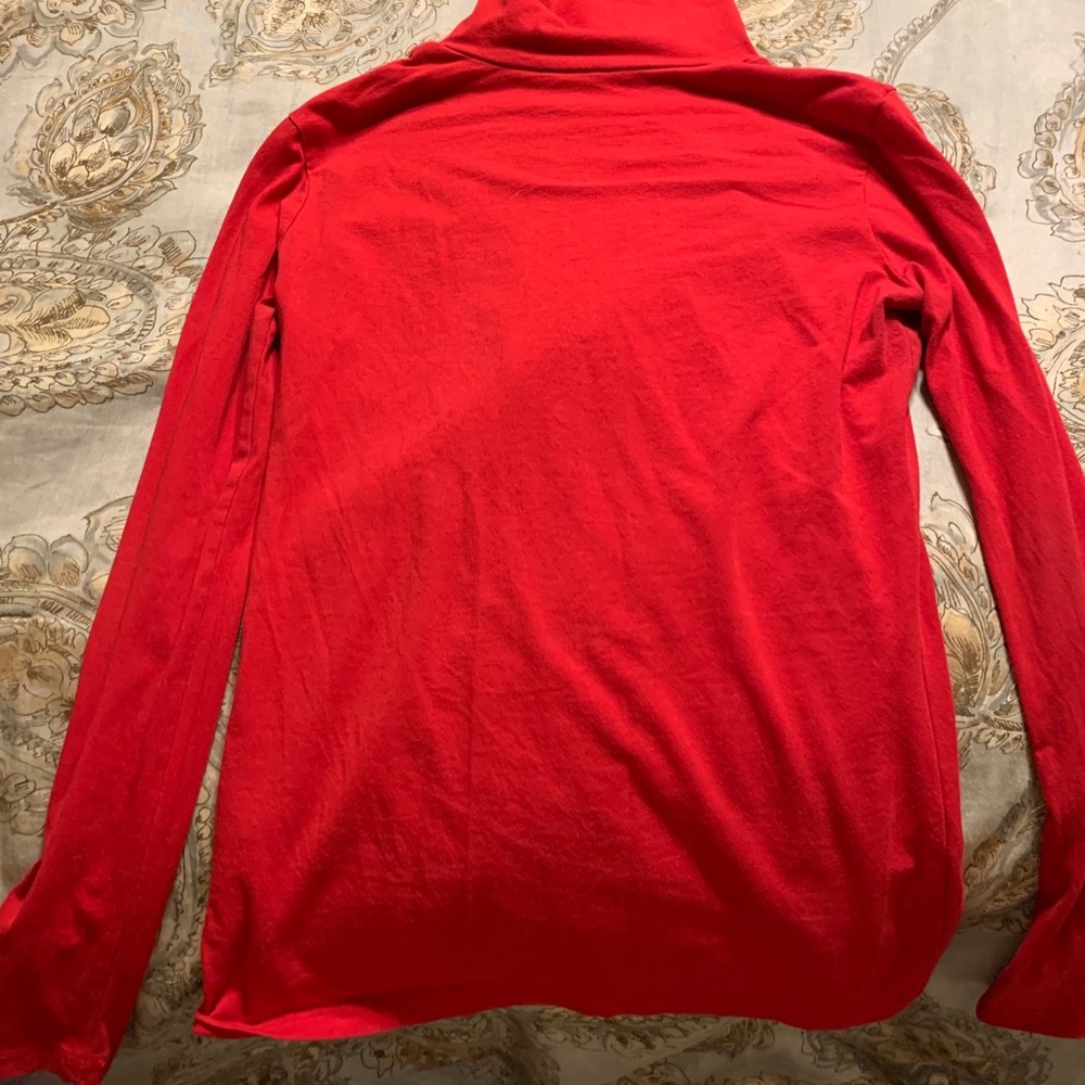 Nice red knit turtleneck shirt